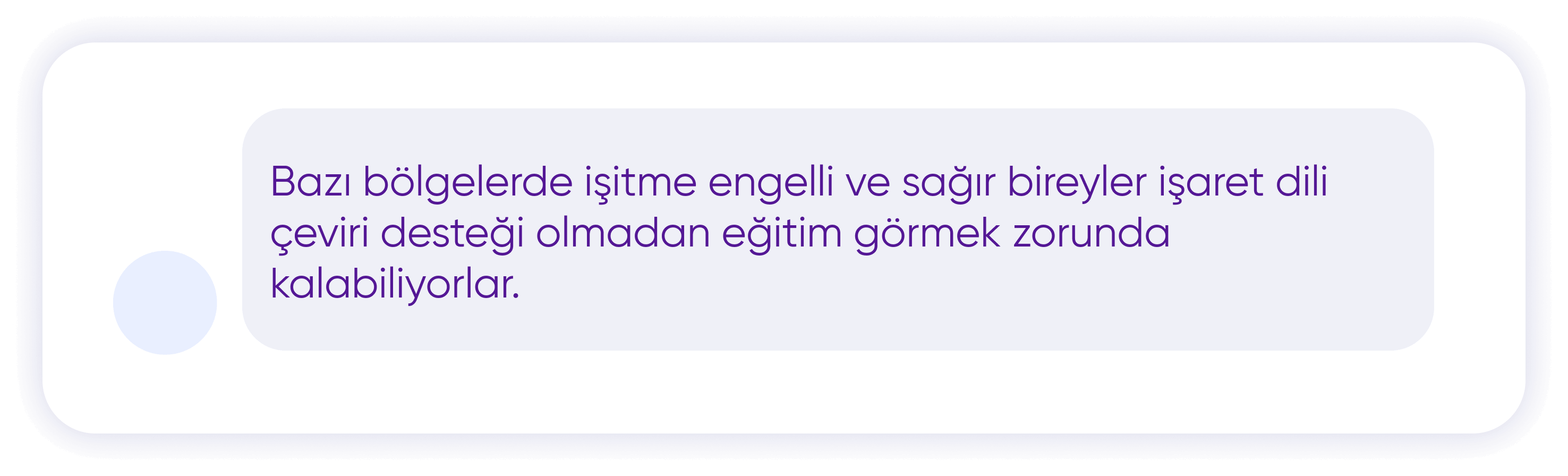 At the bottom right, there is a text box with the text ‘Deaf people have problems in digital accessibility due to difficulties in understanding what they read and technical inadequacies on the websites.’ there is an inscription.